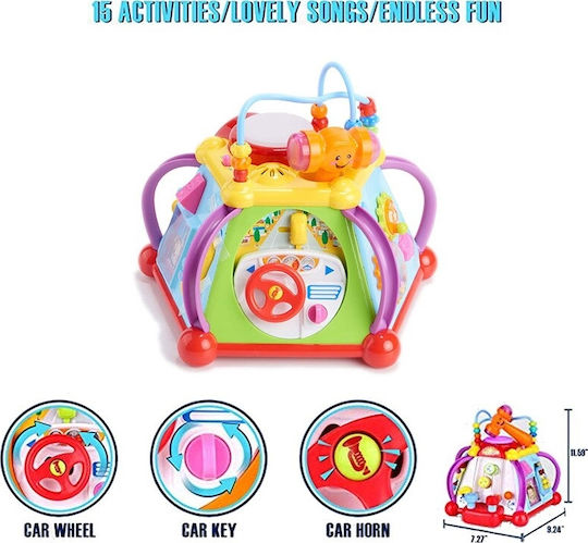 Hola Toys Hammer Toy Baby Cube Play Center Toy with Light and Sounds for 12++ Months
