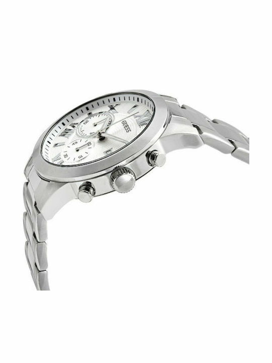 Guess Men's Watch 42mm Chronograph Battery with Silver Metal Bracelet