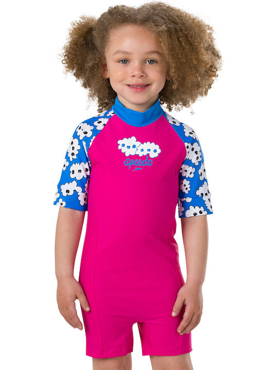 Speedo Essential Kids Swimwear One-Piece Sunscreen (UV) Fuchsia