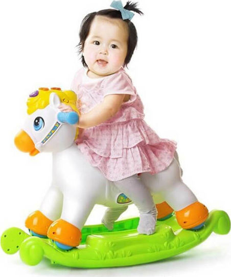 Hola Toys Κουνιστό Παιχνίδι Αλογάκι με Ήχους & Ρόδες Πολύχρωμο