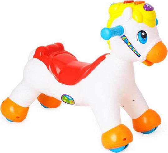 Hola Toys Κουνιστό Παιχνίδι Αλογάκι με Ήχους & Ρόδες Πολύχρωμο