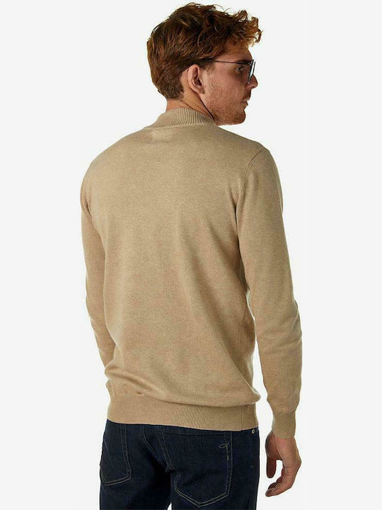 Brokers Jeans Men's Long Sleeve Sweater Turtleneck Beige