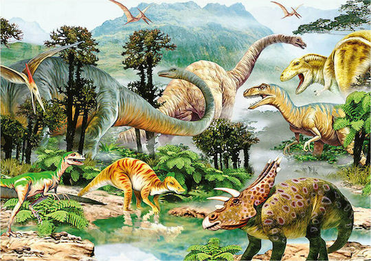 Παιδικό Puzzle H Ζωή των Δεινοσαύρων για 5+ Ετών 100pcs Dino