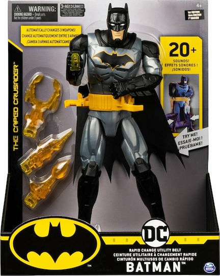 Action Figure Batman with Rapid Change Utility Belt Justice League Batman with Sounds for 3+ years Years 30cm.