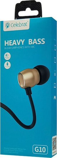 Celebrat G10 In-Ear Freihändig Kopfhörer mit Stecker 3.5mm Gold