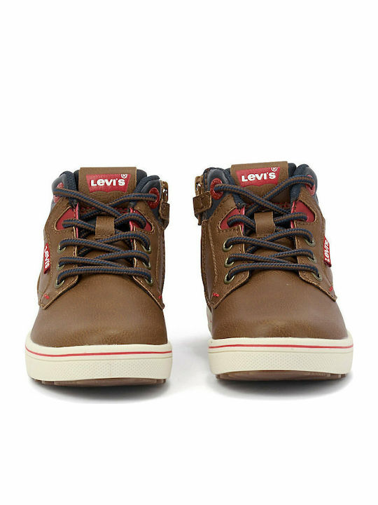 Portland Leather Kids Boots with Zipper Brown