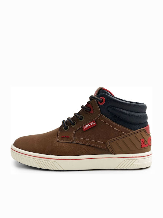 Portland Leather Kids Boots with Zipper Brown