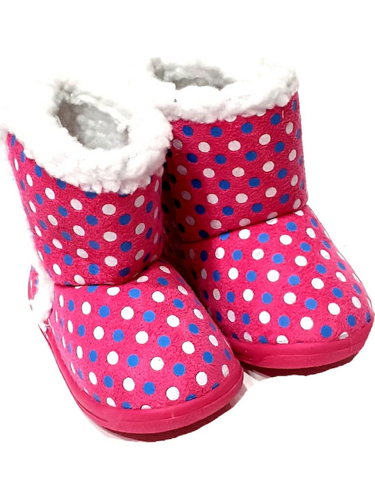 Antrin Kids Slipper Ankle Boot Fuchsia