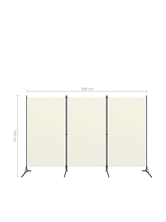 vidaXL Dekorativer Raumteiler Metall mit 3 Paneelen 260x180cm