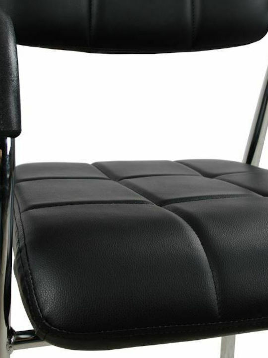 Visitor Chair with Arms Μαύρη 54x52x87cm
