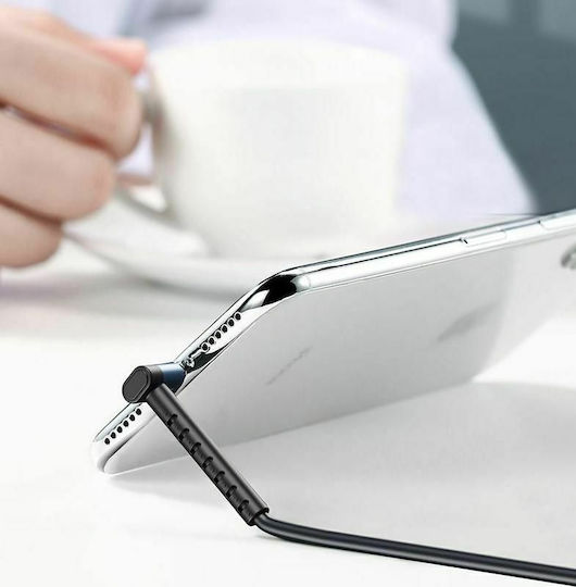 Remax RC-100a Unghi (90°) / Regular USB 2.0 Cablu USB-C bărbătesc - USB-A Alb 1m