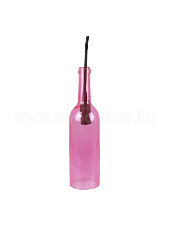V-TAC Bottle Κρεμαστό Φωτιστικό Ροζ με Ντουί E14