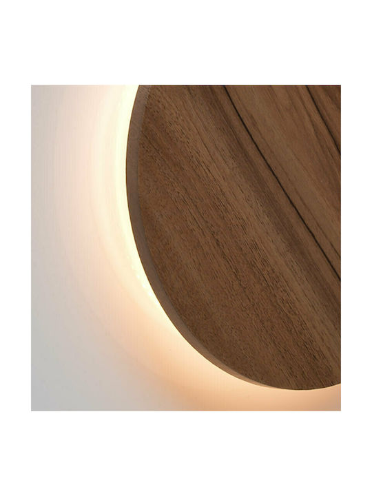 Aca Modern Lamp Wall with Integrated LED and Warm White Light Brown 30x3.6cm