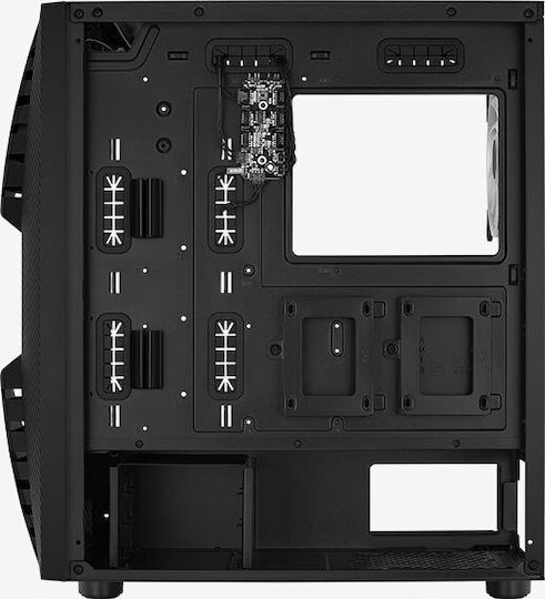 Aerocool Cronus Gaming Midi-Turm Computergehäuse mit Seitenfenster und RGB-Beleuchtung Schwarz