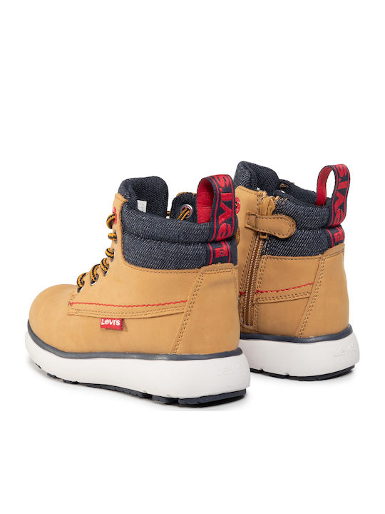 Vermont Leather Kids Boots with Laces Tabac Brown