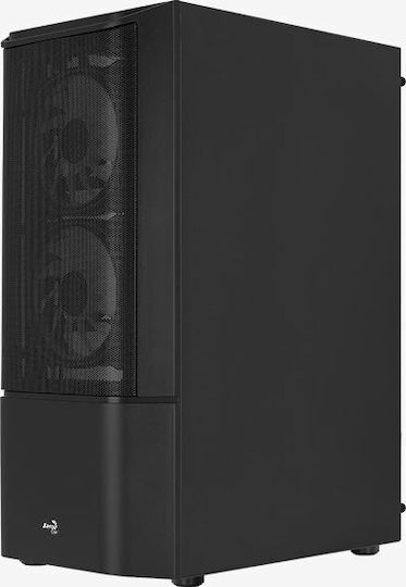 Aerocool Quantum Mesh v3 Gaming Middle Tower Carcasă Calculator cu Fereastră Laterală și Iluminare RGB Negru