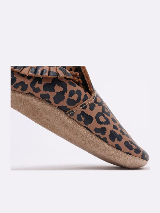 Bobux Βρεφικά Παντοφλάκια Αγκαλιάς Καφέ Leopard