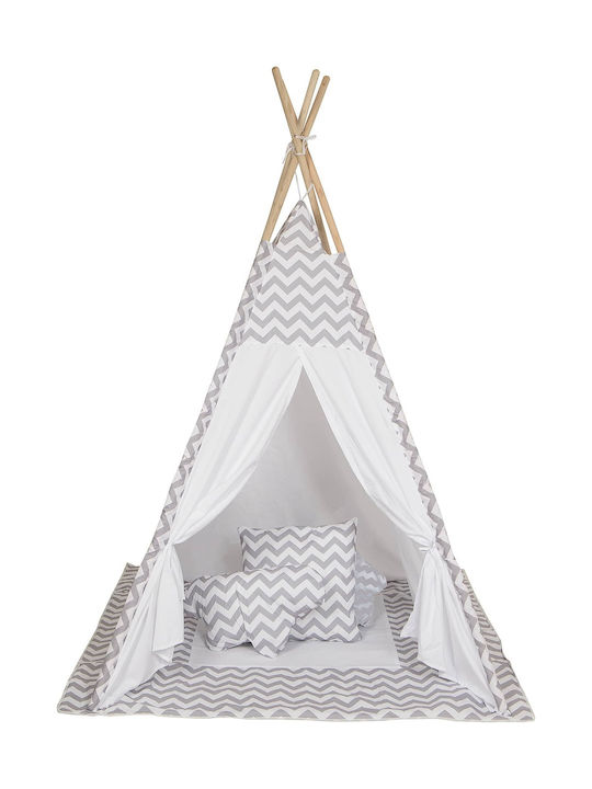 Baby Adventure Kids Indian Teepee Play Tent Wave Gray