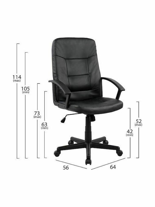 Freebox Executive Office Chair with Arms Black