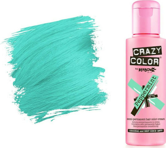 Crazy Color Semi-Permanent Προσωρινή Βαφή Μαλλιών 71 Peppermint 100ml