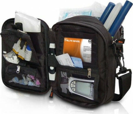 Elite Bags Ισοθερμικό Ιατρικό Τσαντάκι για Κιτ Διαβητικών Fit's σε Μαύρο Χρώμα