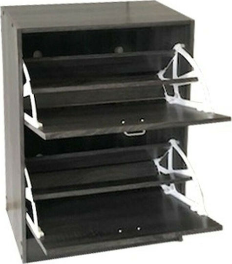Ξύλινη με 2 Ράφια Καφέ 63x24x80cm 63-35242-30 Ξύλινη με 2 Ράφια Καφέ 63x24x80cm 63-35242-30