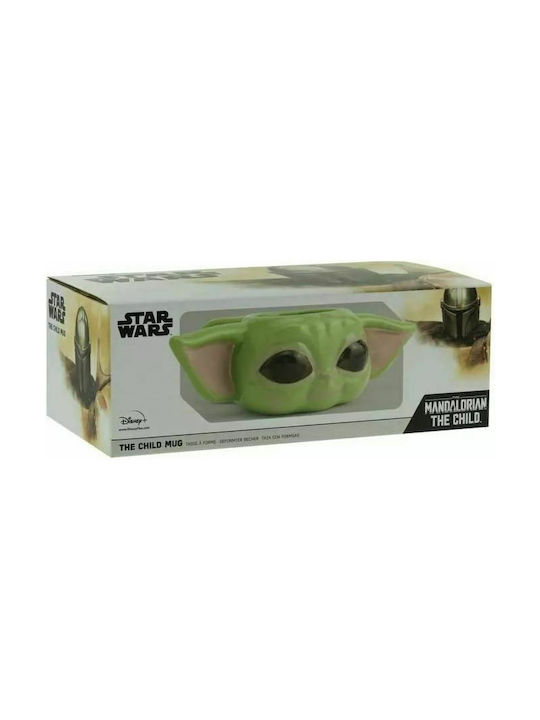 Paladone Star Wars The Mandalorian The Child Shaped Κούπα Κεραμική Πράσινη 350ml
