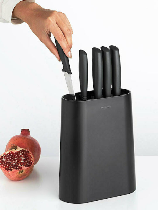 Brabantia Tasty Set Messer mit Ständer aus Edelstahl 081.1230/61 5Stück