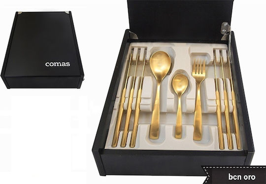 Comas Barcelona Gold Cutlery Set 30 Pieces