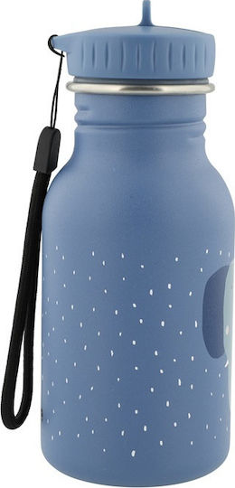 Trixie Mrs. Elephant Kids Water Bottle Stainless Steel with Screw Cap Blue 350ml