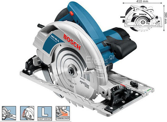 Bosch GKS 85 G Professional Δισκοπρίονο 2200W με Σύστημα Αναρρόφησης