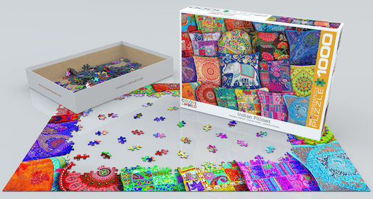 Пъзел Indian Pillows Colors Of The World Серия 2D Умно Изрязан Дизайн 1000 Части