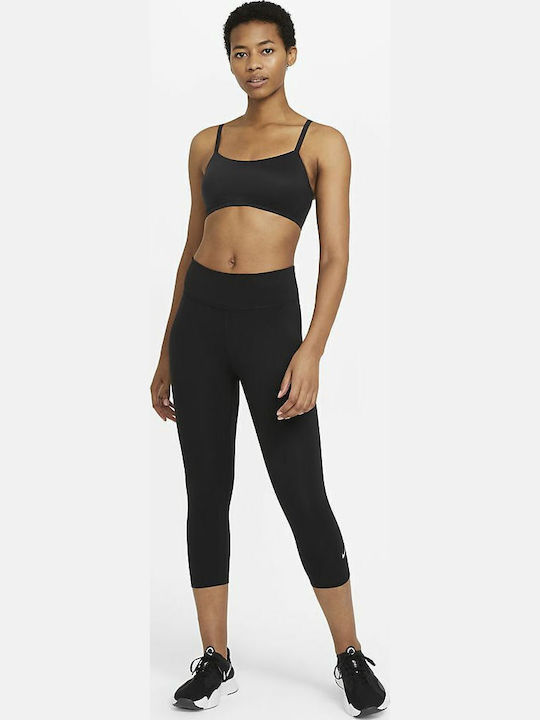 One Women's Capri Running Legging Dri-Fit Black
