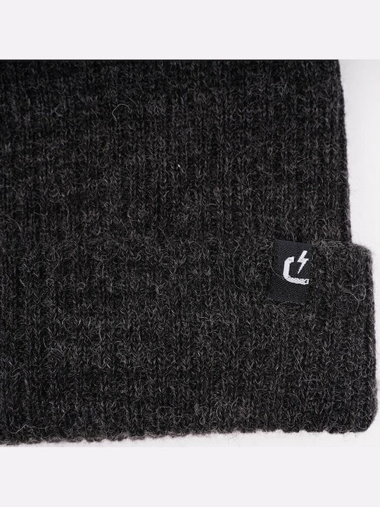 Beanie Unisex Σκούφος Πλεκτός σε Γκρι χρώμα