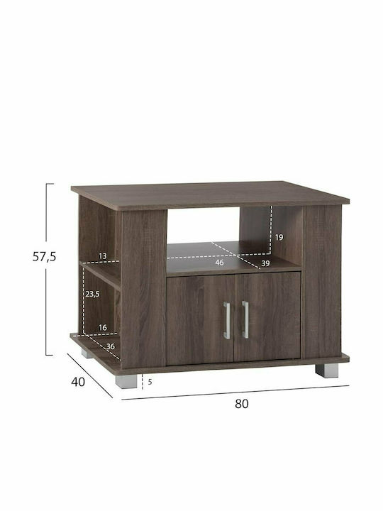 TV Stand Walnut L80xW40xH57.5cm