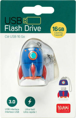 Legami Milano Rocket 16GB USB 3.0 Stick Mehrfarbig