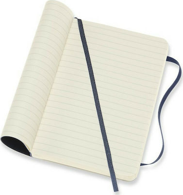 Moleskine Σημειωματάριο Ριγέ με Λάστιχο Sapphire Soft Cover Pocket