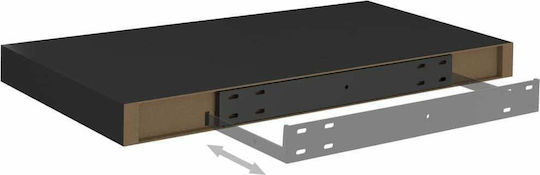 Rafturi S/2 Negru (2 Bucăți) 50x23x3.8 cm