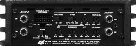 Esx Q-Four V2 24V Car Audio Amplifier 4 Channels Class D