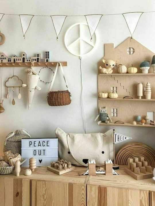 A Little Lovely Company Παιδικό Φωτιστικό Τοίχου Πλαστικό Peace