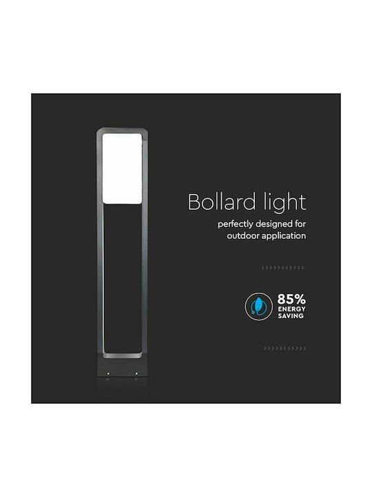 V-TAC Външна Стояща Лампа Малък Пост LED 10W с Топло Бяла Светлина IP65 Черна