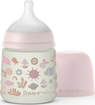 Suavinex Plastic Bottle Memories Anti-Colic with Silicone Nipple for 0+, 0+ m, months Pink 150ml 1pcs