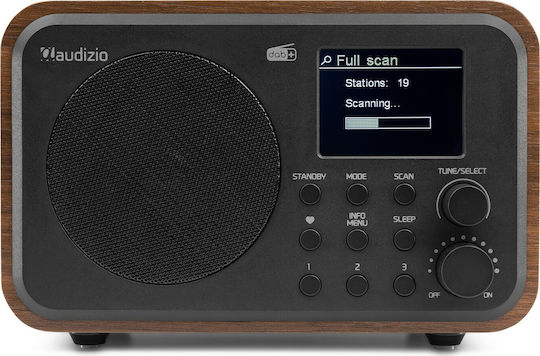 Audizio Milan DAB+ Tabletop Radio Rechargeable DAB+ with Bluetooth Brown