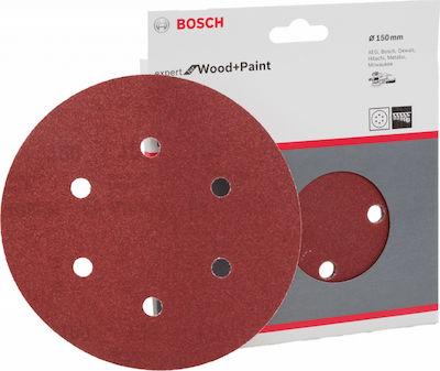 Bosch Φύλλο Λείανσης Φ150mm K60 Orbital Sander Sheet K60 with Holes 150x150mm 5pcs