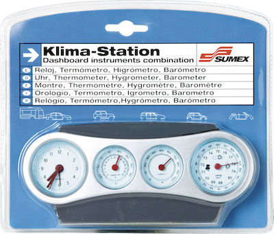Sumex Klima Station Θερμόμετρο / Ρολόι / Βαρόμετρο / Υγρόμετρο Αυτοκινήτου