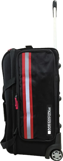 Medicin Ιατρικό Σακίδιο Sports Trolley Bag Pro σε Μαύρο Χρώμα