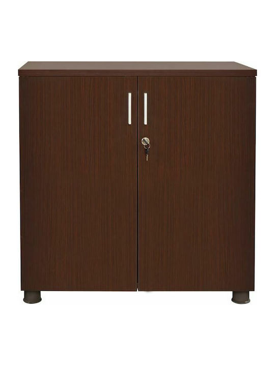 Ξύλινο Ντουλάπι Γραφείου με Κλειδαριά Wenge 80x40x82cm