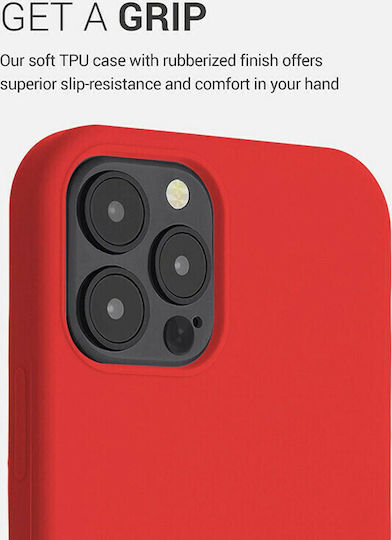 KWmobile Back Cover Silicone Red (iPhone 12 / 12 Pro)