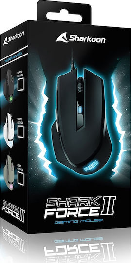 Sharkoon Shark Force II RGB Gaming Gaming Maus 4200 DPI Schwarz