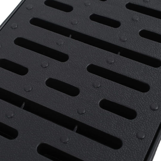 vidaXL Plastic Canal Duș cu Dimensiune 100x12.5cm Negru 2buc